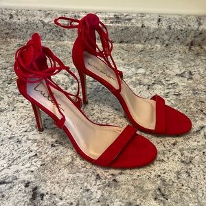 Lulus Aimee Lace-up Heels